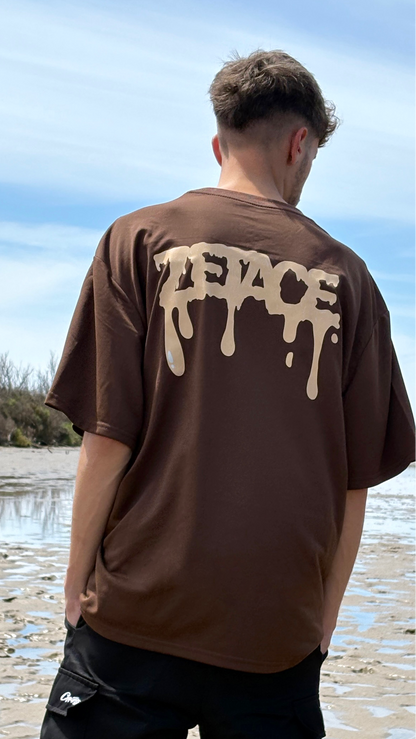 Brown Dripping Tee